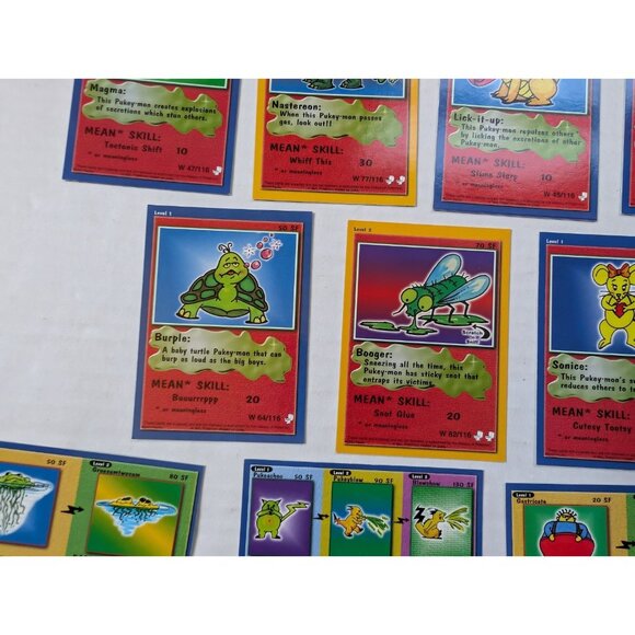 Vintage Pukey-mon Card Lot of 27 Parody TCG 2000 Pacific - Picture 5 of 8